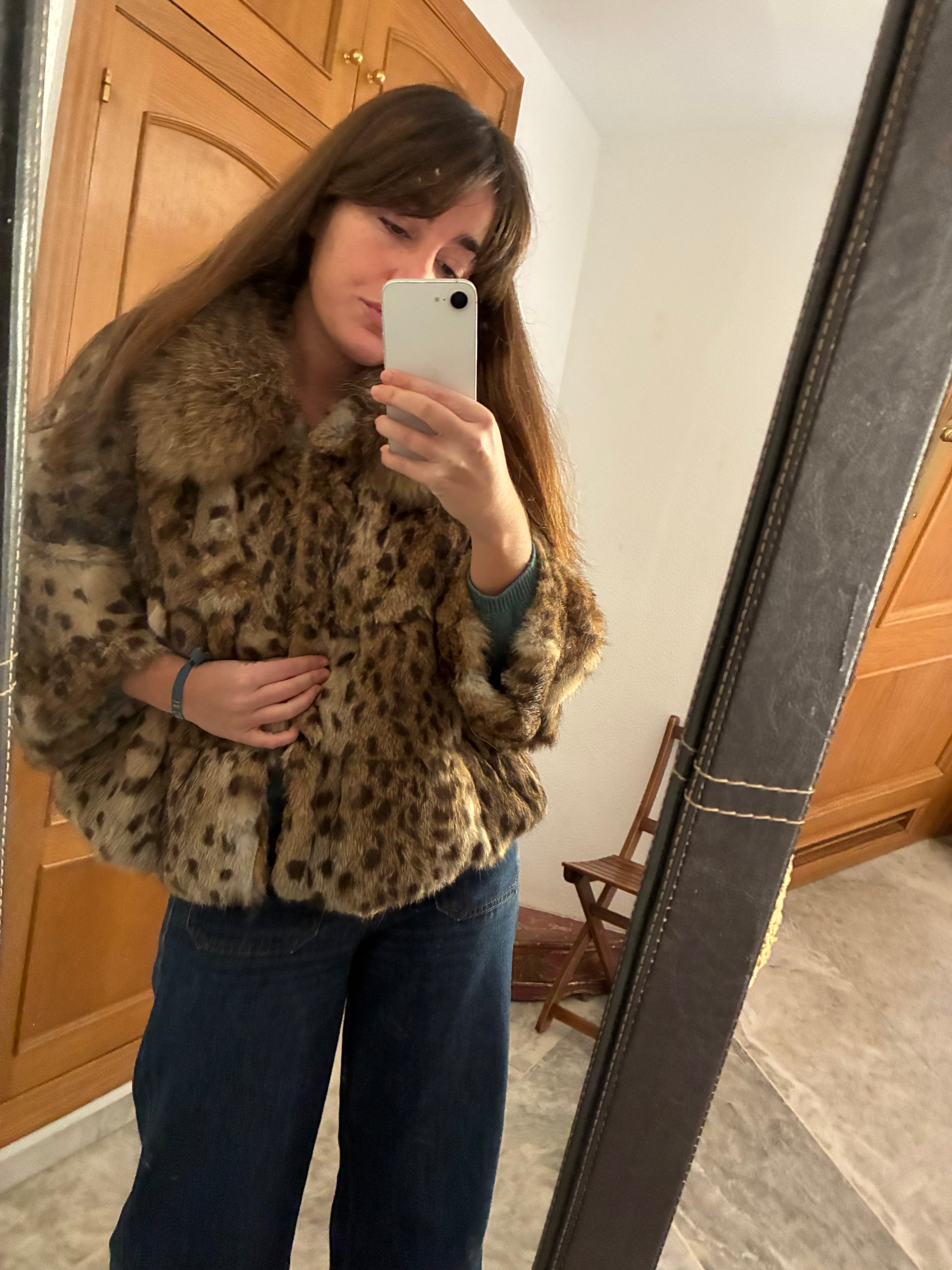 Chaqueta volantes color  guepardo