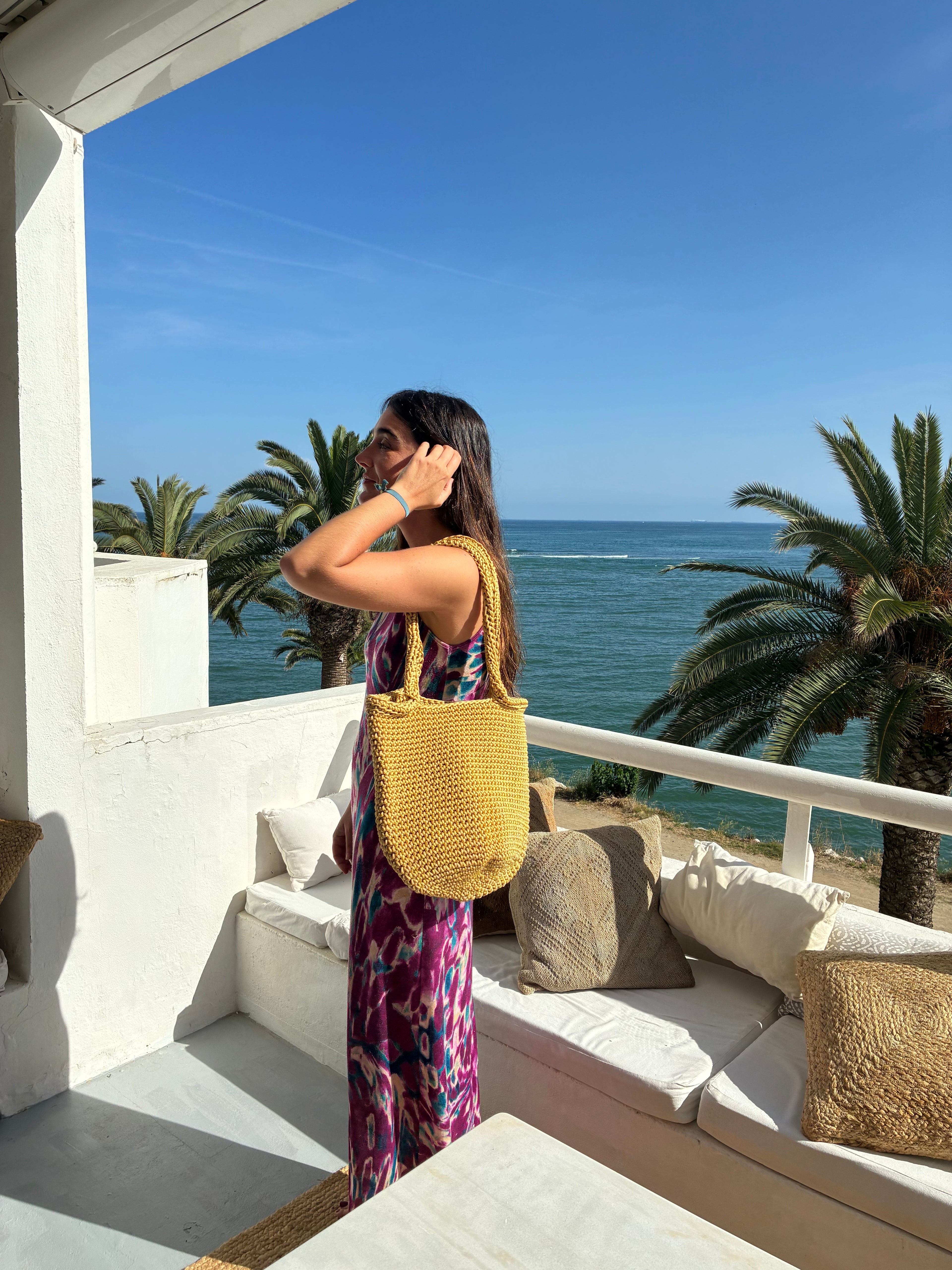 Bolso crochet gold