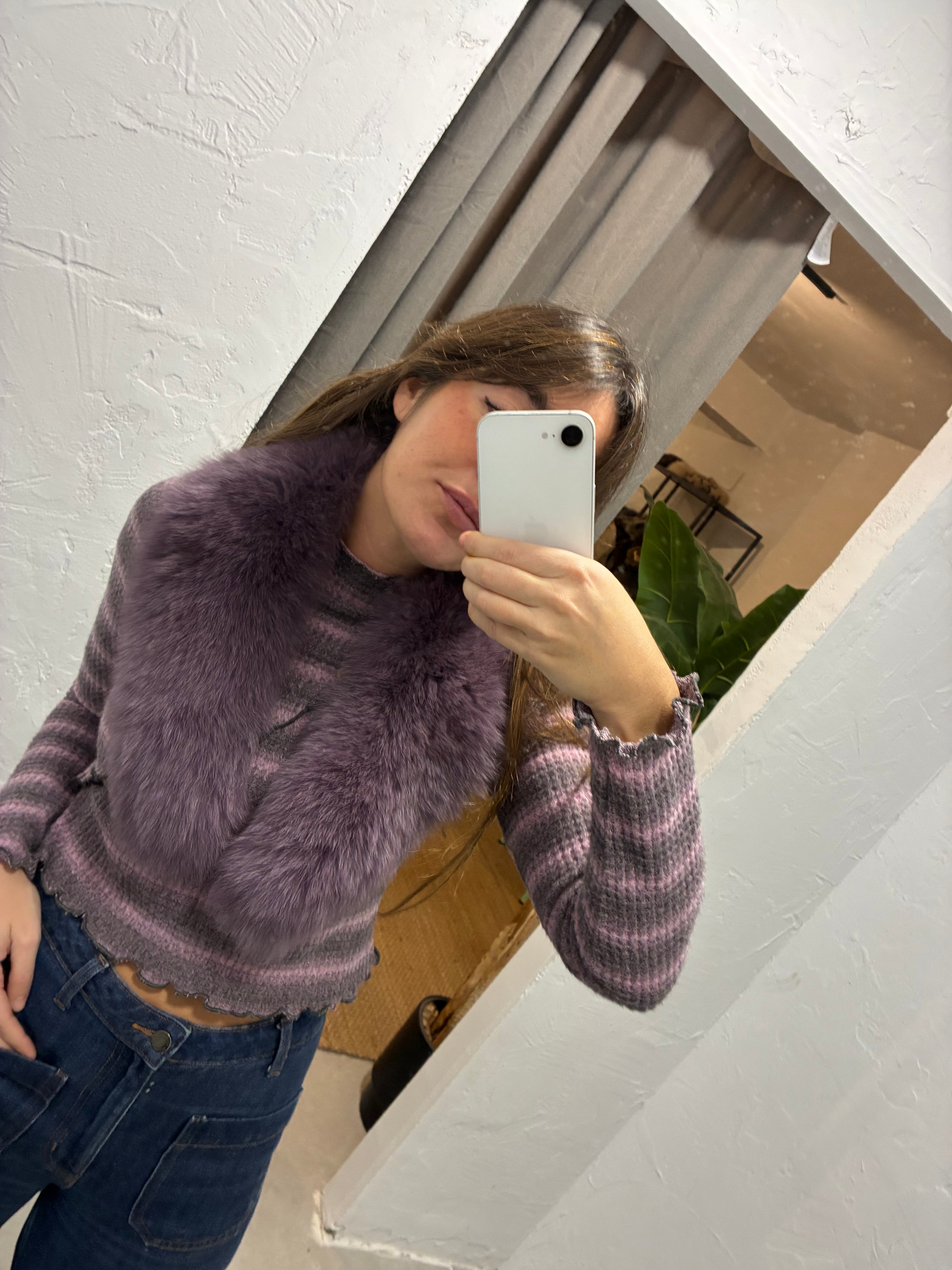 Cuello natural zorro lila