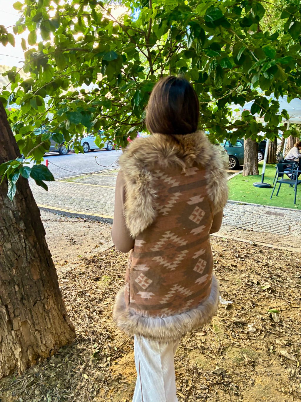 Chaleco IKAT largo Marmota