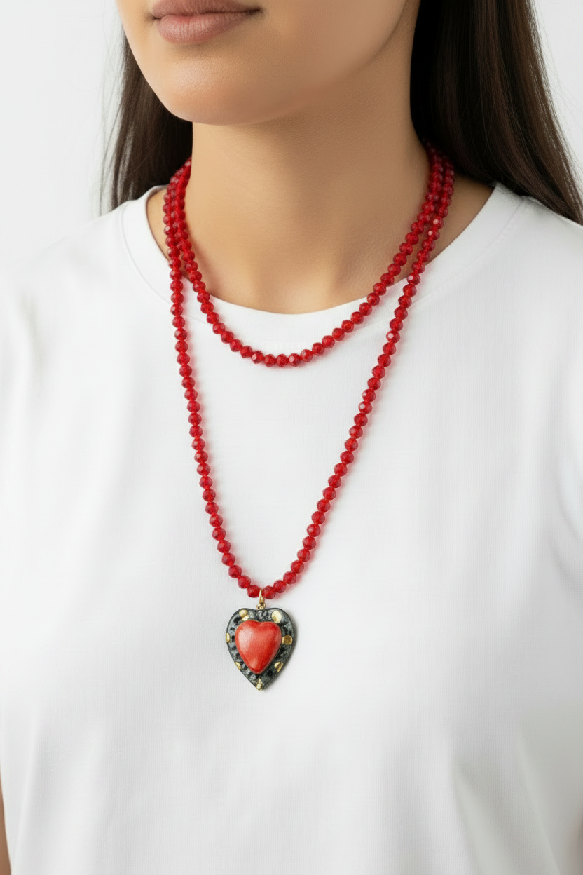 Collar cuore Nero