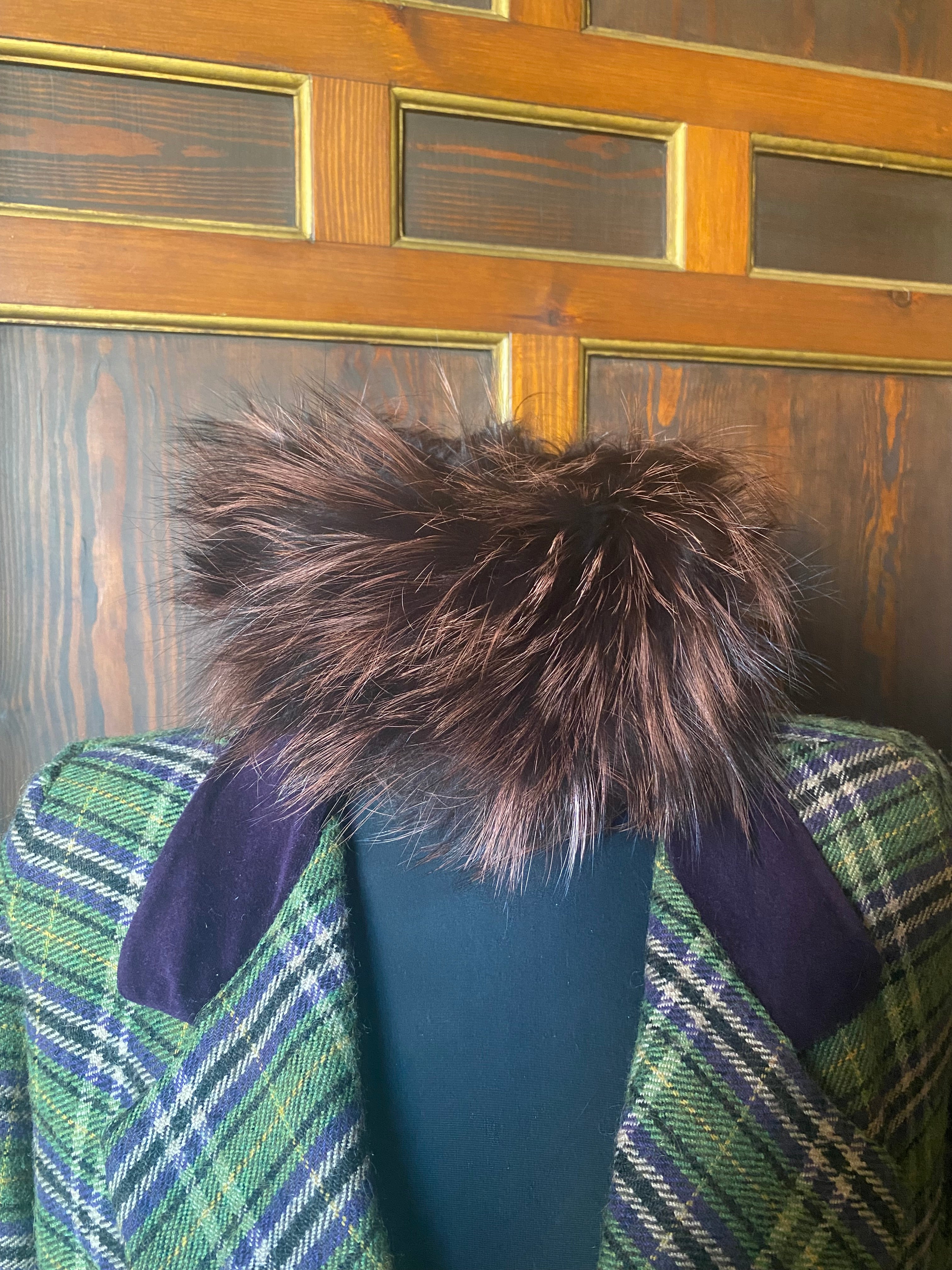 Cuello elástico zorro marrón y negro