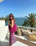 Bolso crochet magenta