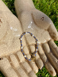 Pulsera ematitas y perlas naturales