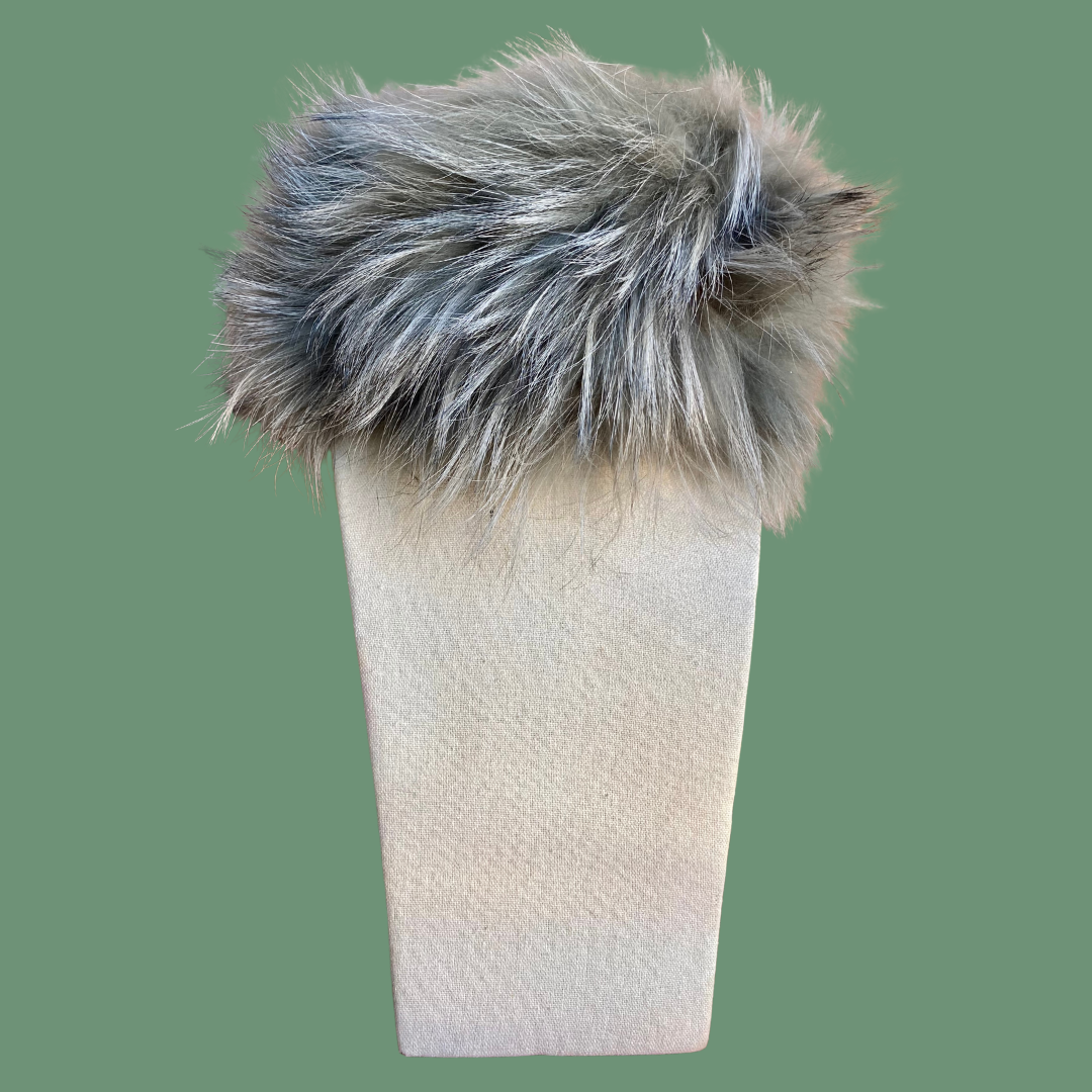 Cuello elástico zorro verde grisáceo