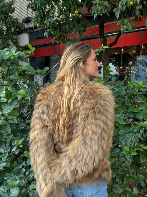 Chaqueta pelo natural racoon