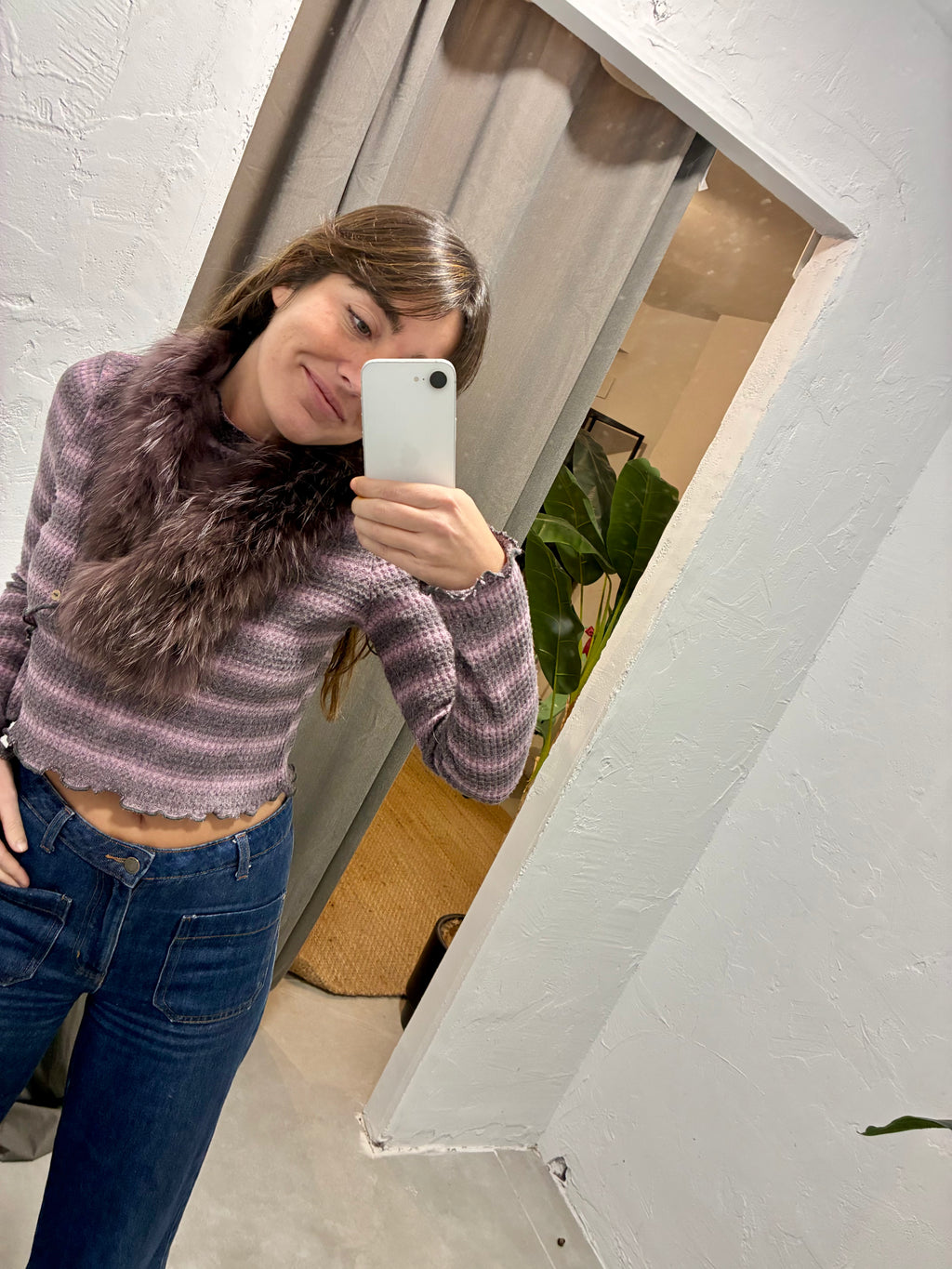 Cuello marmota natural malva