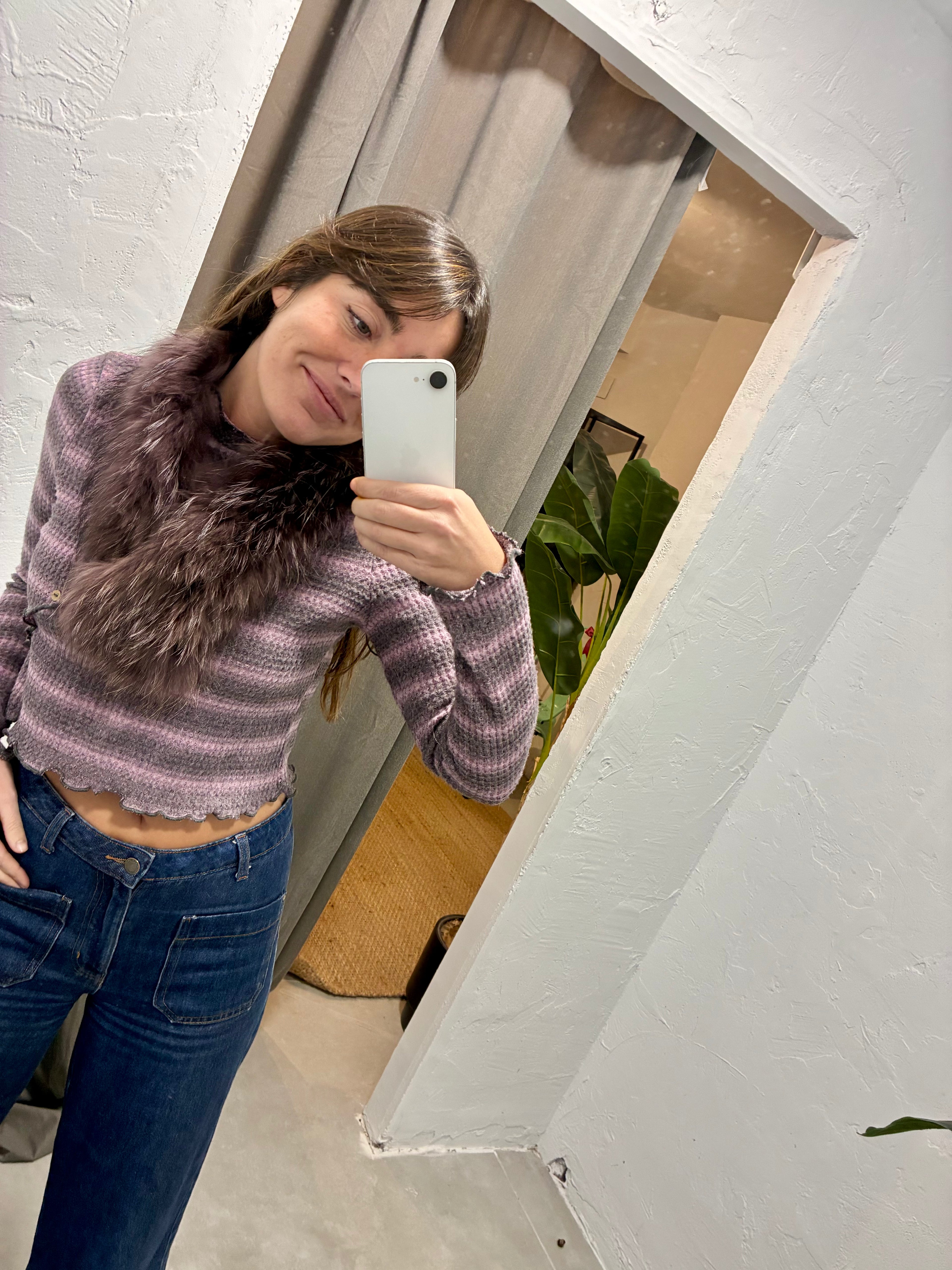 Cuello marmota natural malva