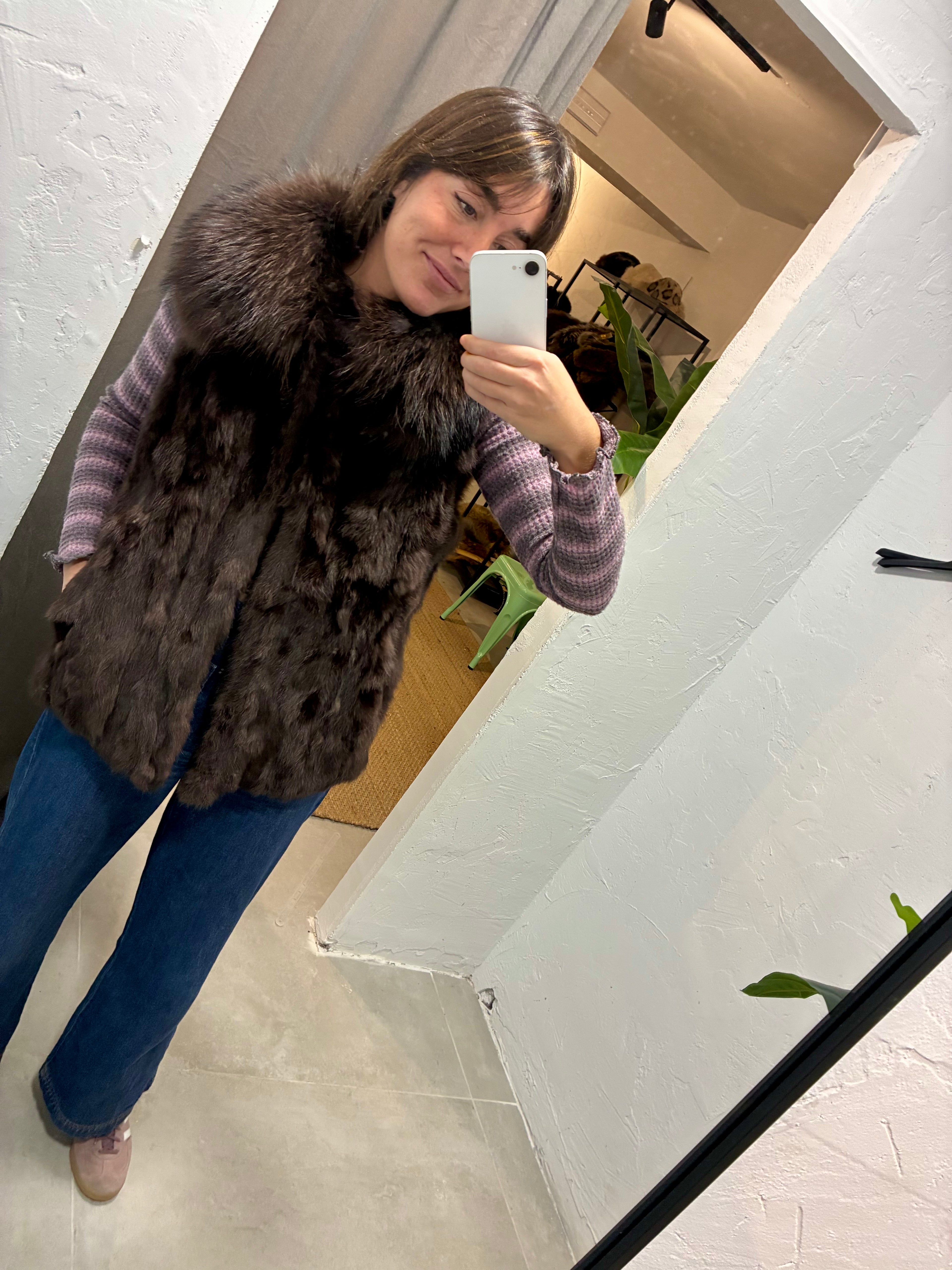 Chaleco marrón chocolate