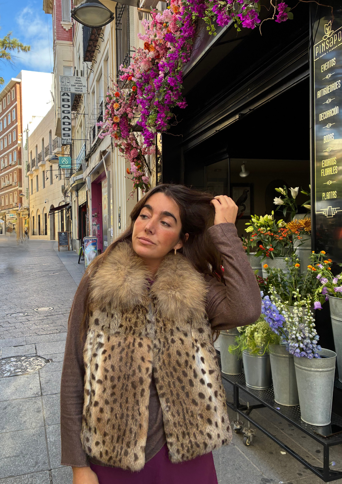 Chaleco leopardo corto