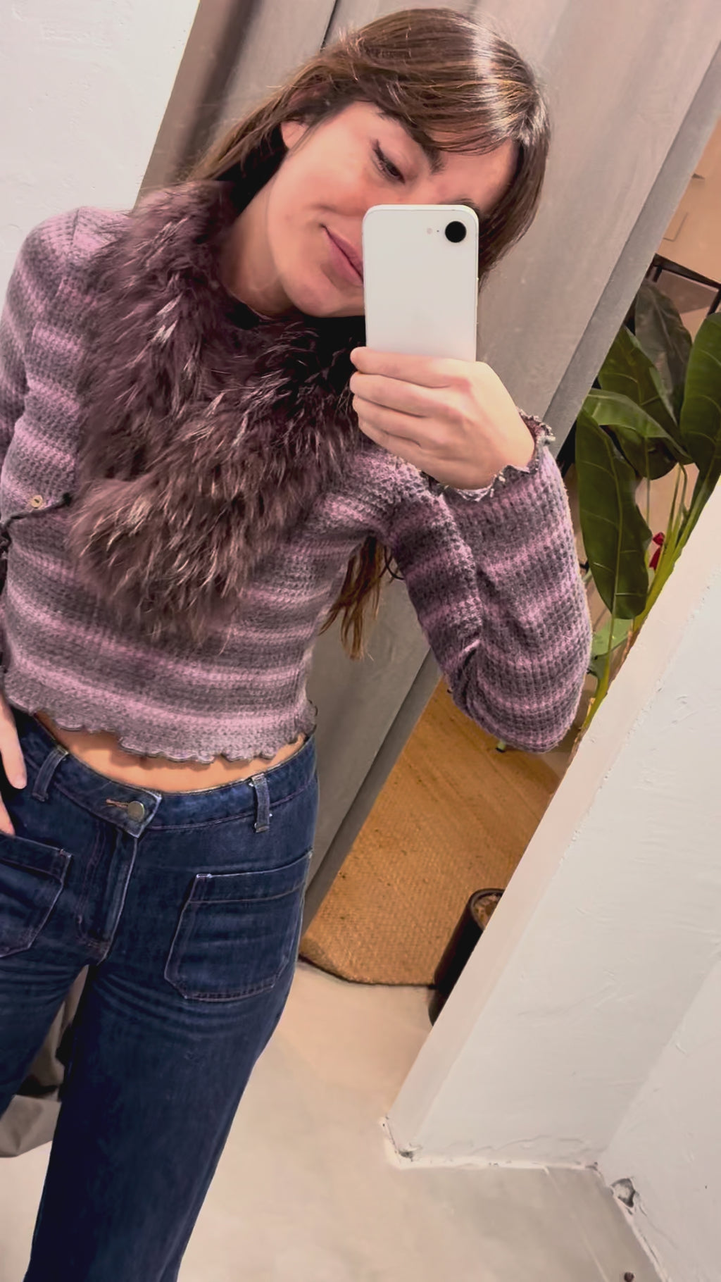 Cuello marmota natural malva